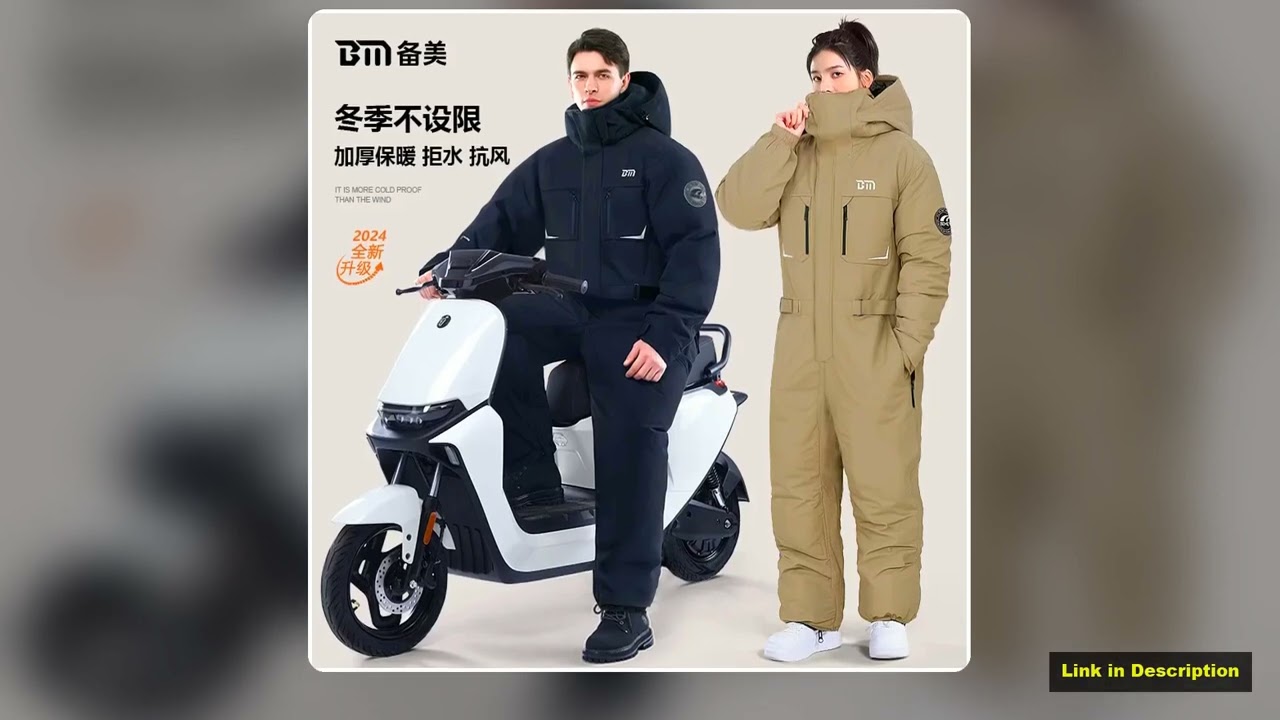 Motorcycle Riding Winter Coldproof Clothing Winter Fashion Waist Designwarm Cotton Jumpsuit Thicken