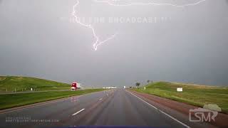 05-19-2024 Interior, SD - Rainbow and Lightning in Badlands National Park