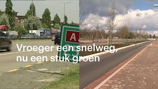 Vroeger een snelweg, nu een stuk groen: 'verkeersriool' wordt 'groene loper'  RTL NIEUWS