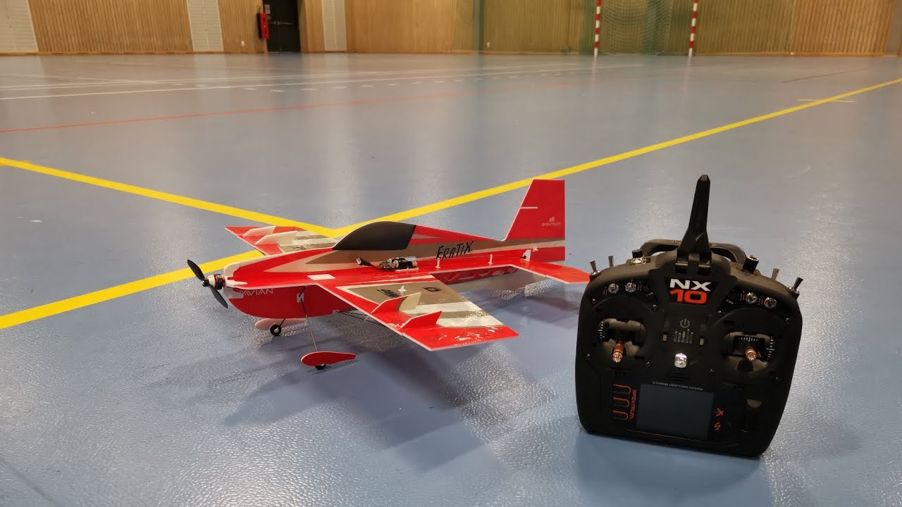 New From Eflite Umx Eratix 3d ff 450 First Flight (Trim Flight) 