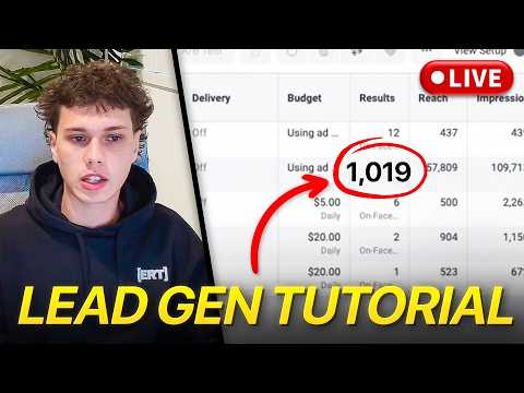 Watch Me LIVE Run Lead Gen Ads for Freelance Brand Scaling (Meta Facebook Ads Guide)