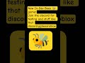 NEW GAME #beesroblox #gaming #roblox #shorts