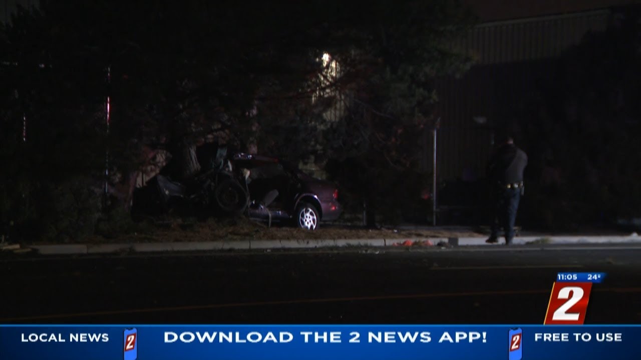 Driver Killed After Car Crashes Into Tree In Reno - YouTube