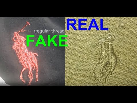 Real vs fake Ralph Lauren Polo shirt. Side by side comparison - YouTube