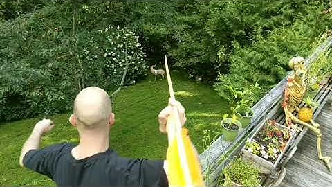Throw a stick thursday. slow motion Atlatl toss. Aim small.