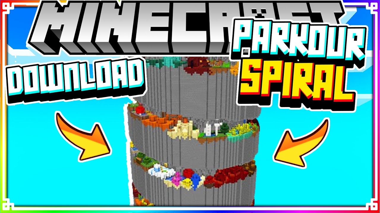 DOWNLOAD DO MELHOR MAPA DE PARKOUR SPIRAL PARA O MINECRAFT PE 1.20.62 ...