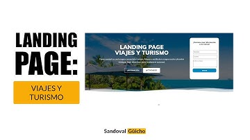 ⛵ Plantilla: Landing Page para VIAJES Y TURISMO  (⛵) - Para WordPress y Elementor.