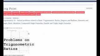 Www.thelearningpoint.net - Quick Promotional - Tutorials On Trigonometry