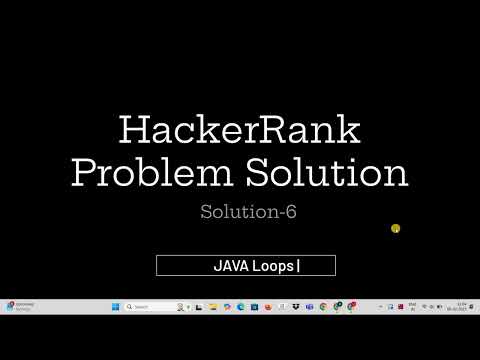 HackerRank Problem -6  Solution |  JAVA Loops |