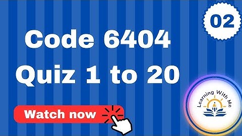 Aiou Quiz 6404🙂 With Correct Answers Part 2 ||Solved Quiz of 6404 ||@learningwithme06