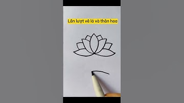 Cách vẽ hoa sen đơn giản-Ngô Quốc Khoa #shorts #painting