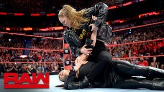 Ronda Rousey puts Stephanie McMahon in an Armbar: Raw April 9, 2018