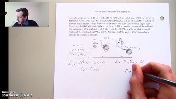conservation of momentum in 2 dimensions ex