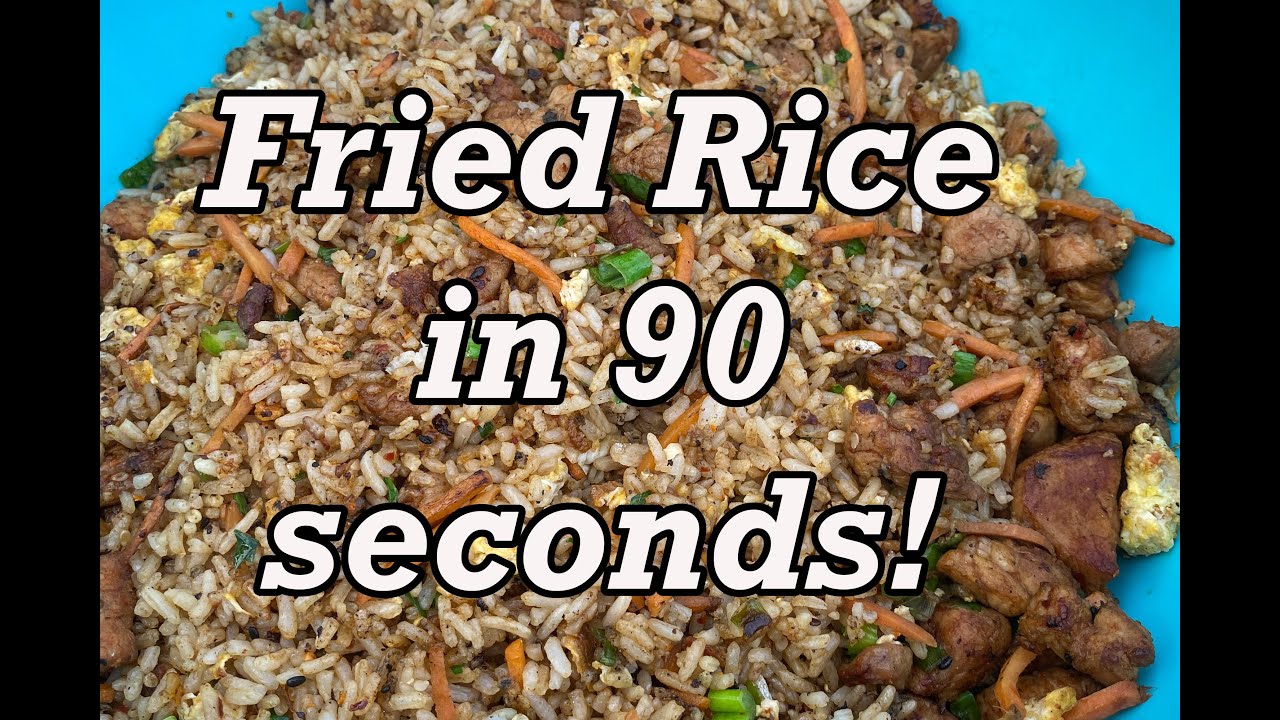 Fried rice in 90 seconds! Made on the new Blackstone griddle - YouTube