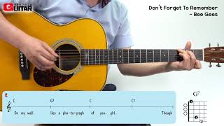 Video thumbnail of "Don't Forget To Remember/Bee Gees/좋은악보/이성식 기타교실"