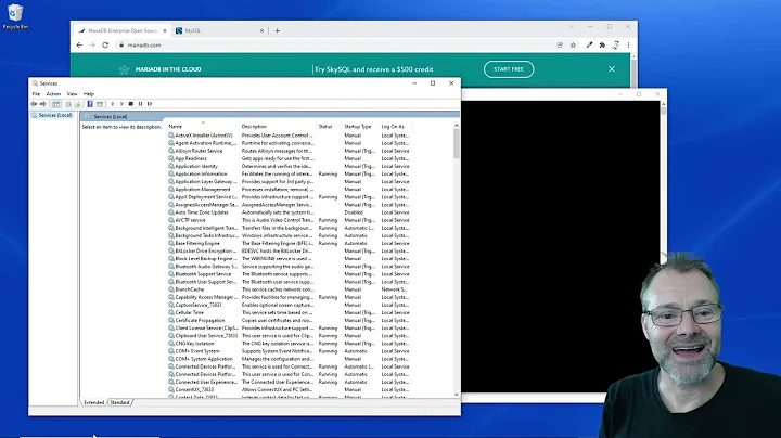 Run MySQL and MariaDB on the same host using Windows Services start and stop