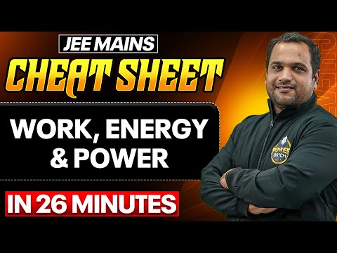 Complete WORK POWER & ENERGY in Just 26 MINUTES || JEE Main 2025
