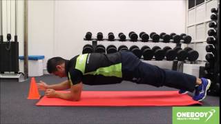 Plank with Cone Taps