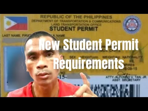Student Permit driver license/Requirements ng student Permit - YouTube