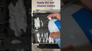 How to Clean Air Conditioner #acservice #airconcleaning #evaporatorcoil #coilcleaner #HVAC #shorts