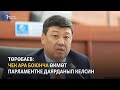 Төрөбаев: чек ара боюнча өкмөт парламентке даярданып келсин