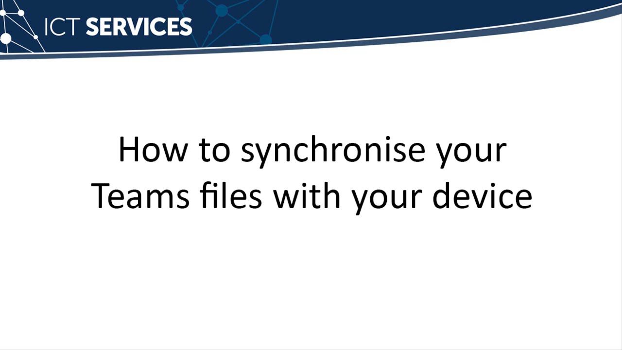 Teams How To Synchronise Your Teams Files With Your Device YouTube Teams How To Synchronise Your Teams Files With Your Device YouTube