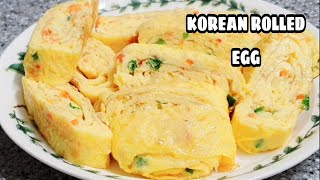 KOREAN ROLLED EGG OMELETTE |  계란말이 | SUPER QUICK AND EASY RECIPE BY.ESTELLA CHANNEL
