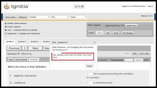 Ignitia Teacher Action: Help Requested