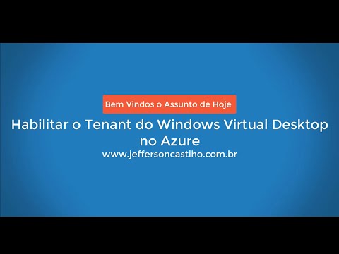 Habilitar o Tenant do Windows Virtual Desktop no Azure