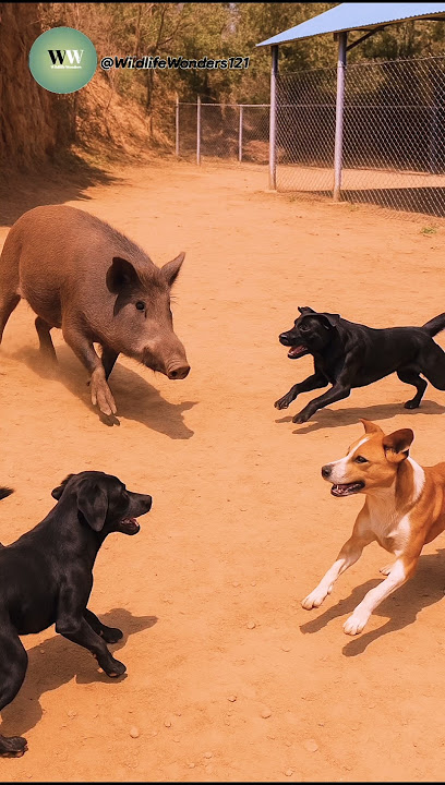3 Brave Dogs Take On a Wild Boar – You Won’t Believe What Happens!