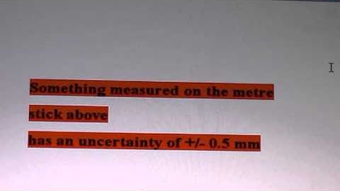 Precision and Uncertainty