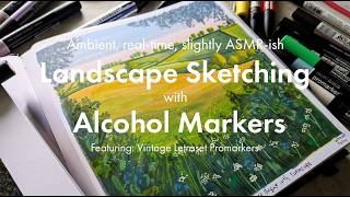 Slow Art: Real-Time Landscape Sketching (45 min. No Music, Just Drawing Sounds)