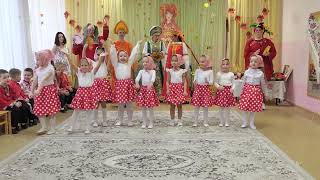 Nizhny Novgorod, Russia, Gleba Uspenskogo st., 1 a. Celebration in kindergarten. Children perform at