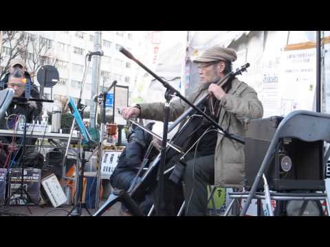鳥の歌路上ライブ　チェロ
