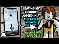 Leaving my Roblox account logged in at the Apple Store!