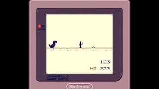 Dino's Offline Adventure - 2018 Game Boy Game (Real Super Game Boy Capture) screenshot 2