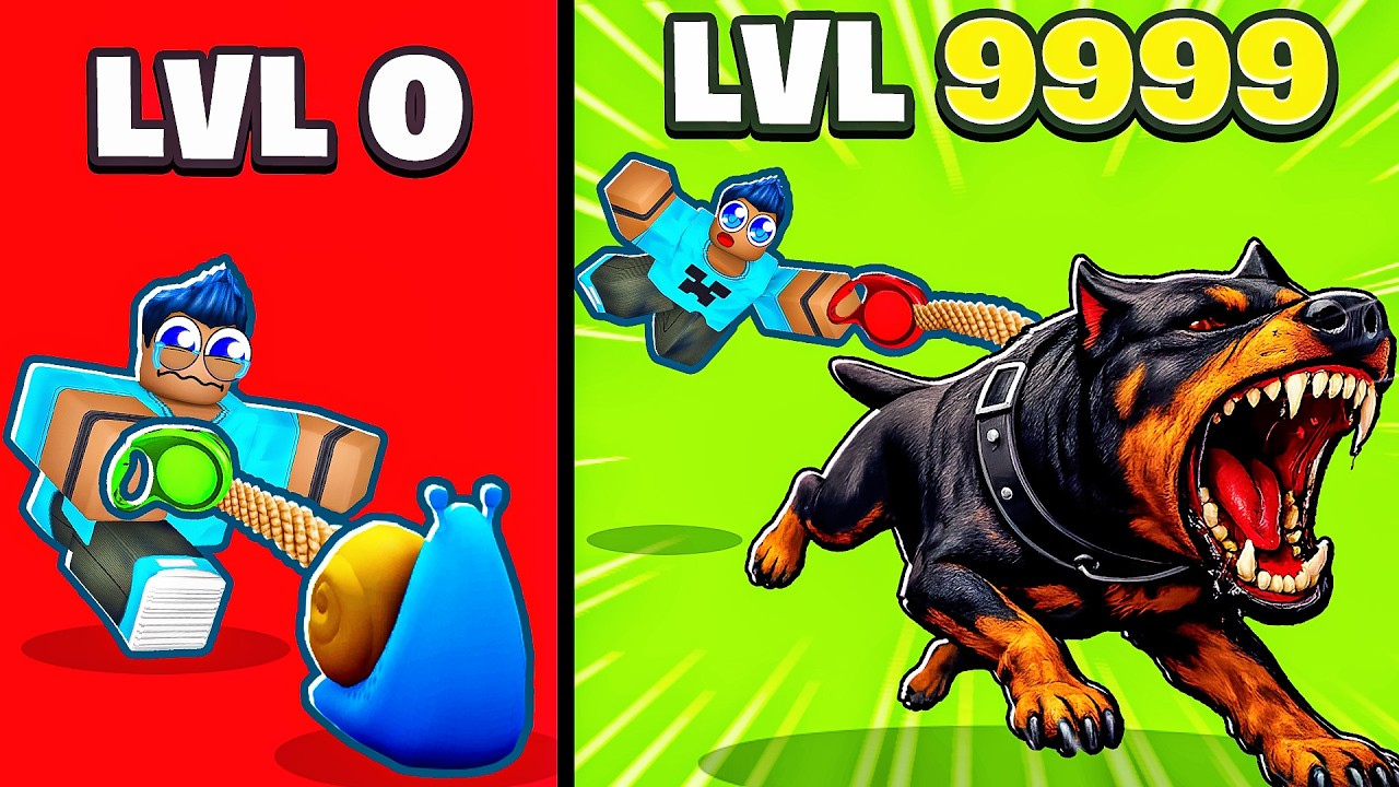 Fui do PET NÍVEL 1 ao 100 na CORRIDA DE PETS do Roblox