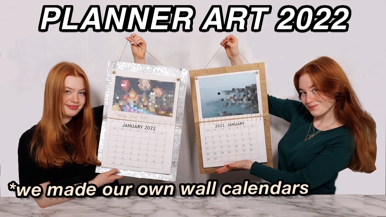 Custom Wall Planner Art Challenge *DIY WALL CALENDAR ROOM ORGANISER 2022  | Ruby and Raylee