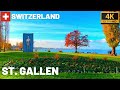 St gallen switzerland  walking tour in st gallen switzerland 4k