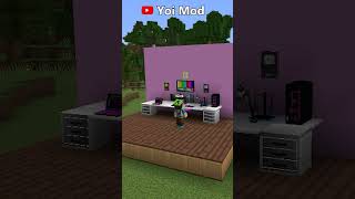 Build Gaming Setup In Minecraft | Minecraft Mod | #shorts #minecraft #mods