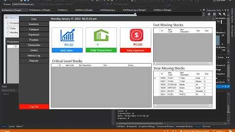 Point of Sale With Sales And Inventory Report - C# Desktop Application