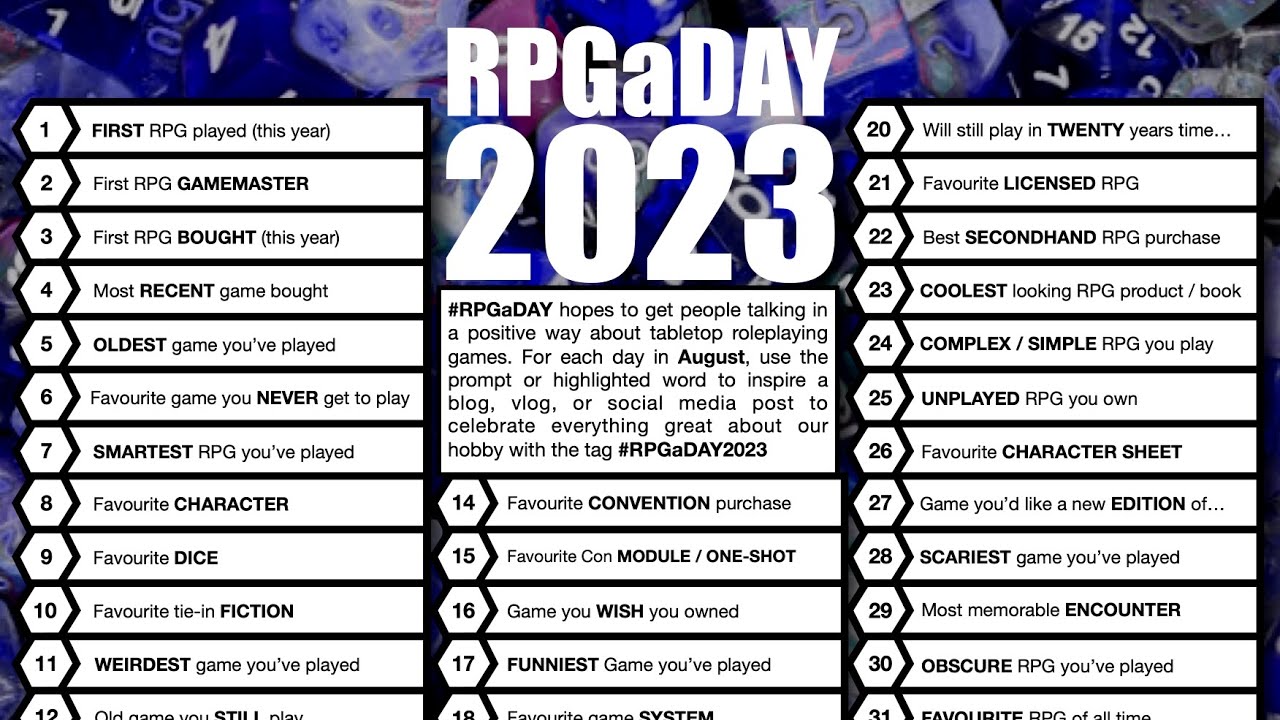 RPGaDAY 2023 Day 1 - First game played this year - YouTube