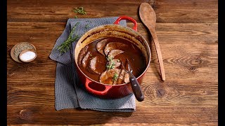 Rinderschmorbraten - ganz einfach aus dem Backofen / Festtagsessen Braten mit Kartoffeln