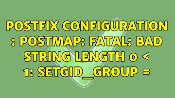 Ubuntu: Postfix configuration : postmap: fatal: bad string length 0 ＜ 1: setgid_group =