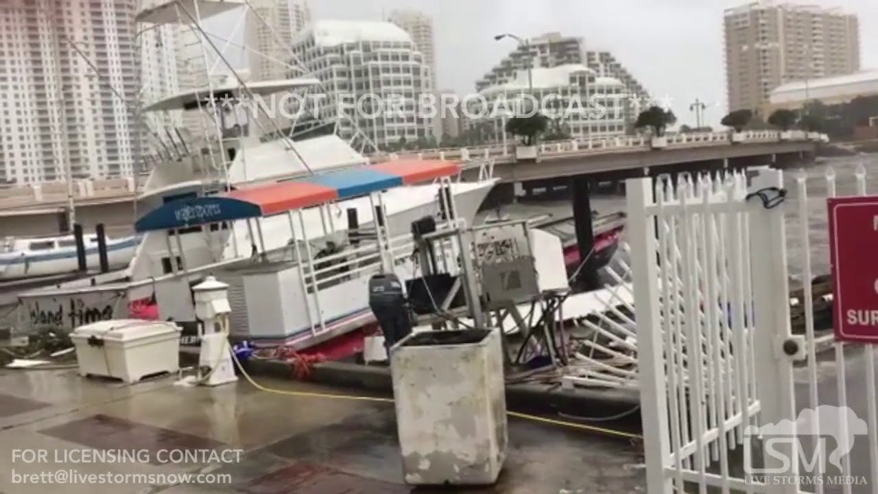09102017 Miami, FL Boats & Docks Damaged By Hurricane Irma YouTube