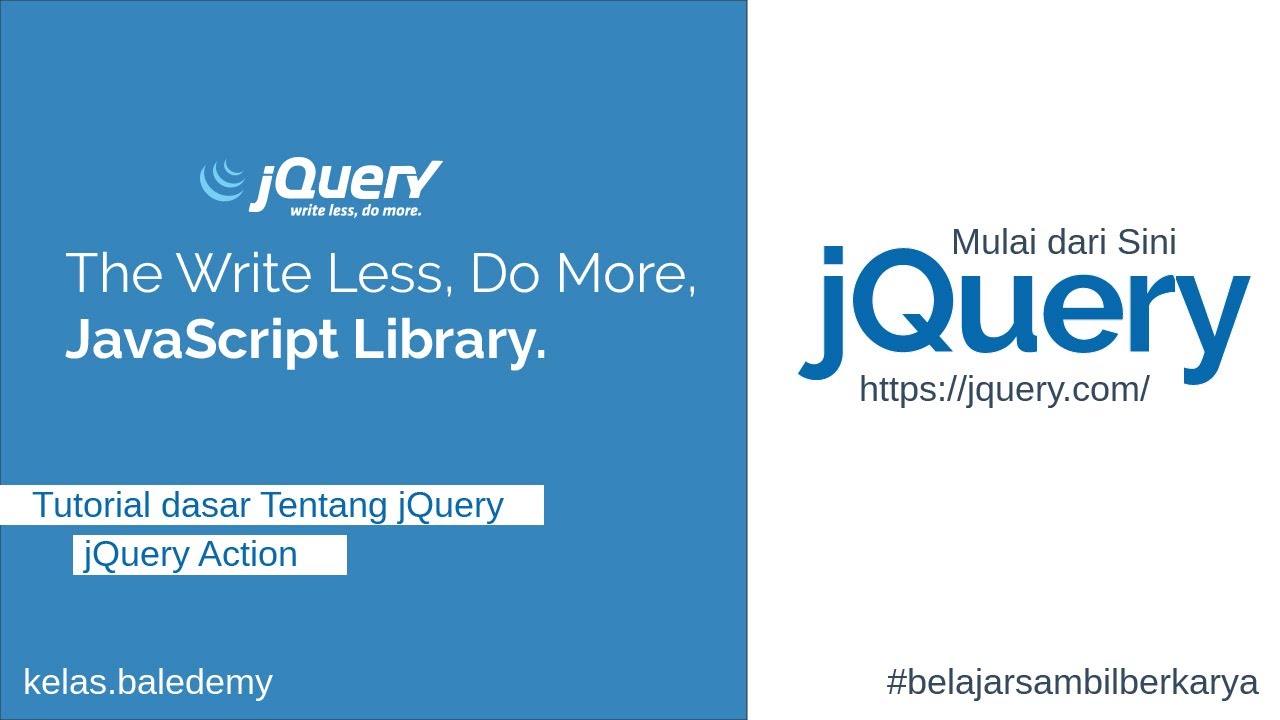 Belajar jQuery Bahasa Indonesia - #10 jQuery Action - YouTube