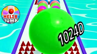 Ball Run 2048 Infinity ♾️ vs Helix Jump 🌀 | Endless Mode Challenge | Satisfying Gameplay screenshot 2