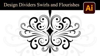 How I Design Dividers Swirls and Flourishes with Brushes in Adobe Illustrator