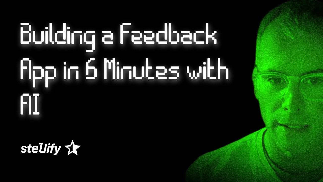 Building a Feedback App in 6 Minutes with AI - YouTube
