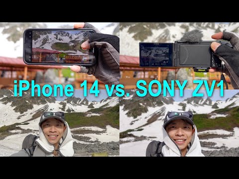 登山でのカメラ比較。涸沢テント泊でスマホ iPhone 14 と Vlogコンデジ SONY ZV-1を撮り比べ。
